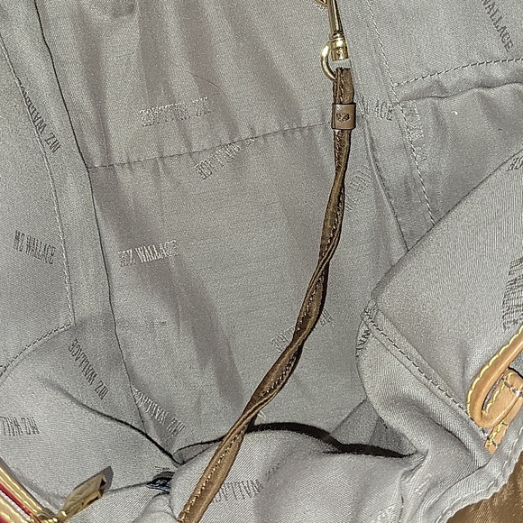 MZ Wallace Brown Nylon Leather Shoulder Bag - Picture 10 of 13